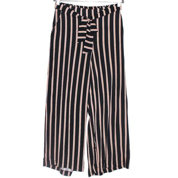 Palazzo Wide Leg Pant Black Orange White Size Med - Picture 1 of 5